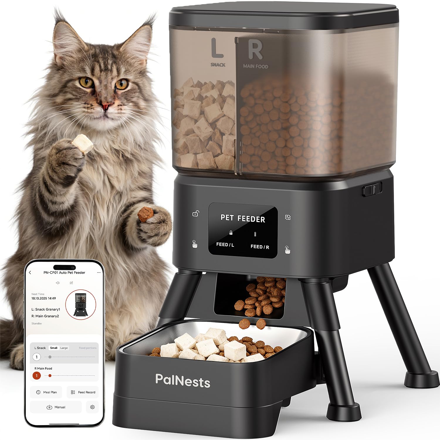 50% Off PalNests Dual Chamber Smart WiFi Cat Feeder