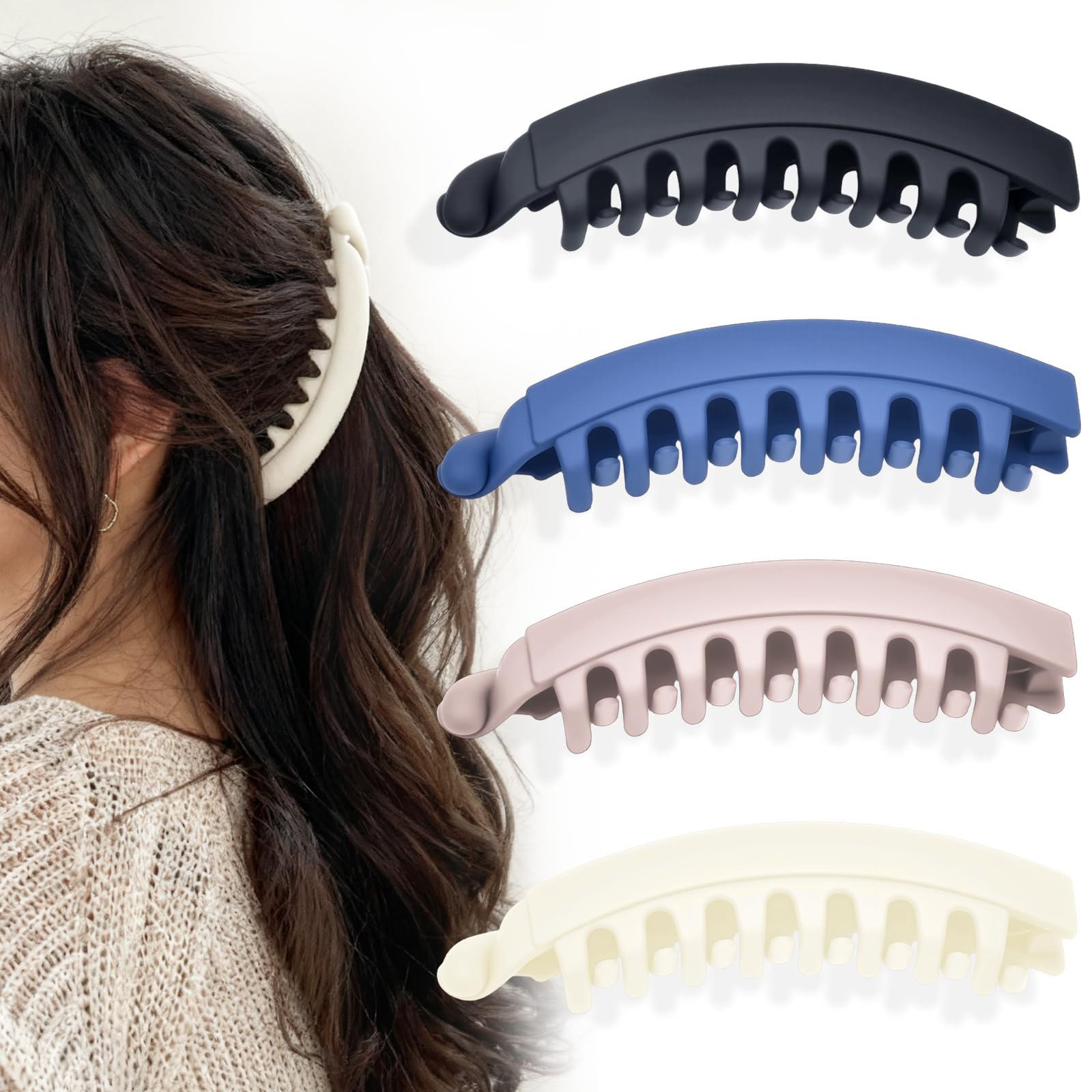 4 Pcs 5.1 Inch Large Hair Claw Clips for Women – 41% Off