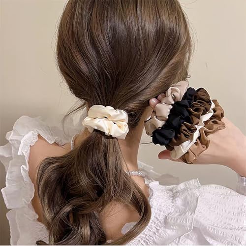12 Satin Silk Scrunchies - Soft Hair Ties, 12 Colors - Image 7