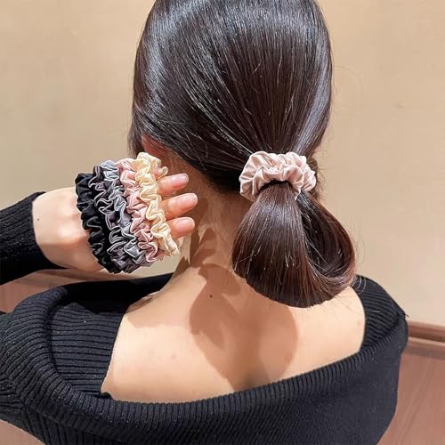 12 Satin Silk Scrunchies - Soft Hair Ties, 12 Colors - Image 8