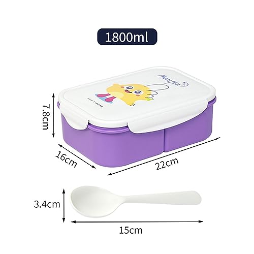 3-Compartment Bento Lunch Box for Kids & Adults, Under $8 - Image 3