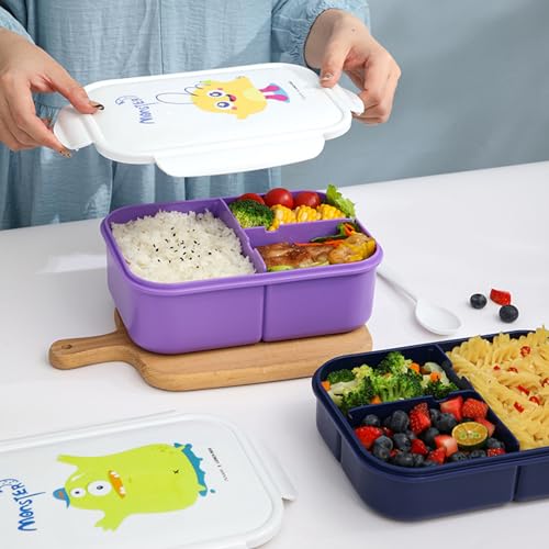 3-Compartment Bento Lunch Box for Kids & Adults, Under $8 - Image 4