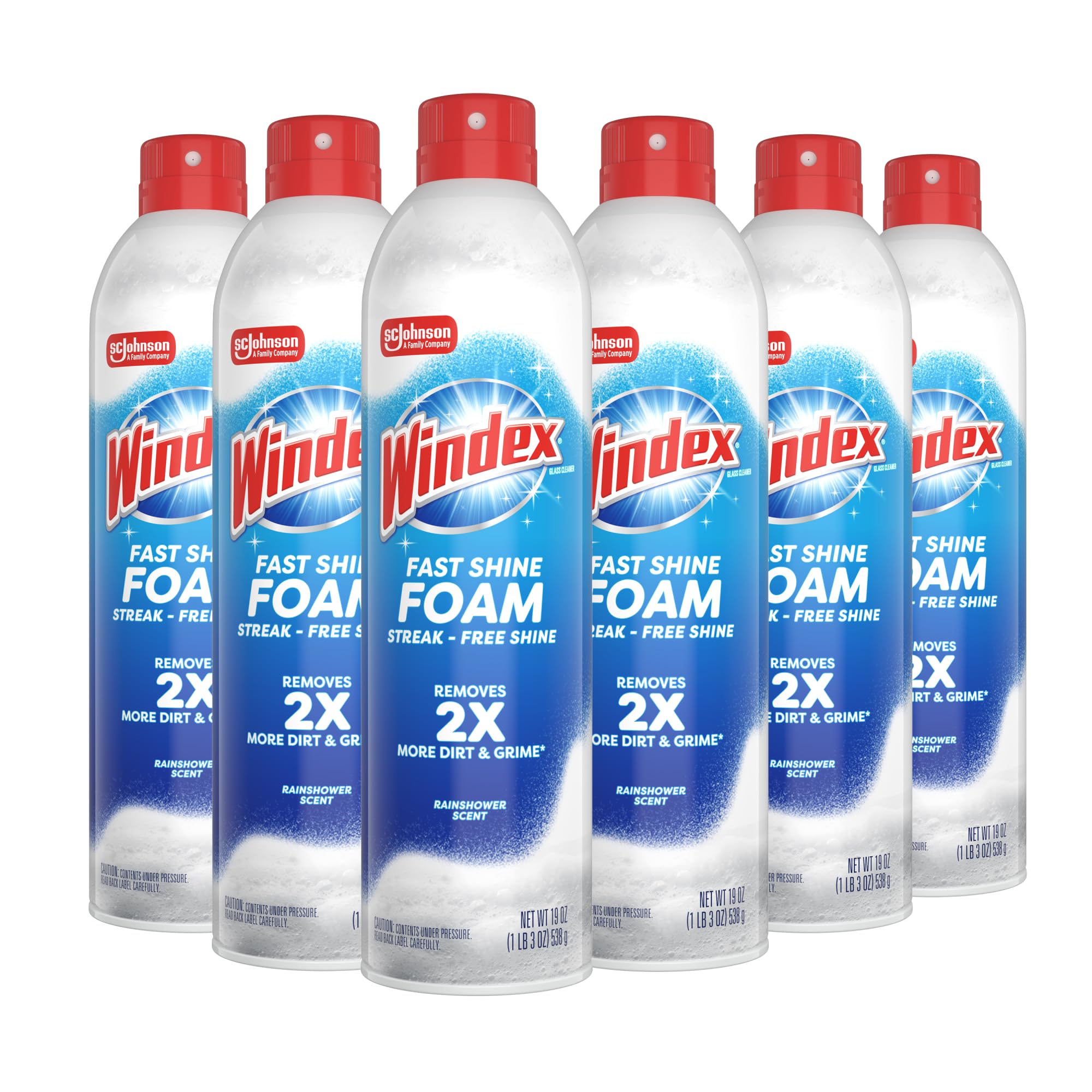 50% Off Windex Fast Shine Foam Glass Cleaner 6-Pack
