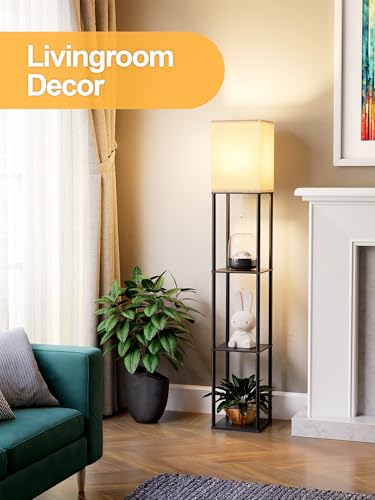 40% Off PARTPHONER Floor Lamp with Shelves + Free Bulb - Image 7