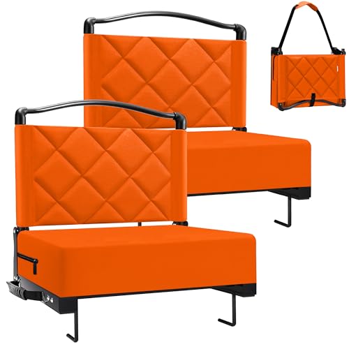 Kaganoon Stadium Seats with Back Support - 2 Pack Orange - Image 2