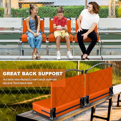 Kaganoon Stadium Seats with Back Support - 2 Pack Orange - Image 6