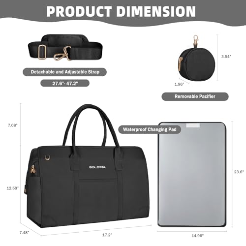 BOLOSTA Diaper Bag Tote with Changing Pad - Save Now - Image 4