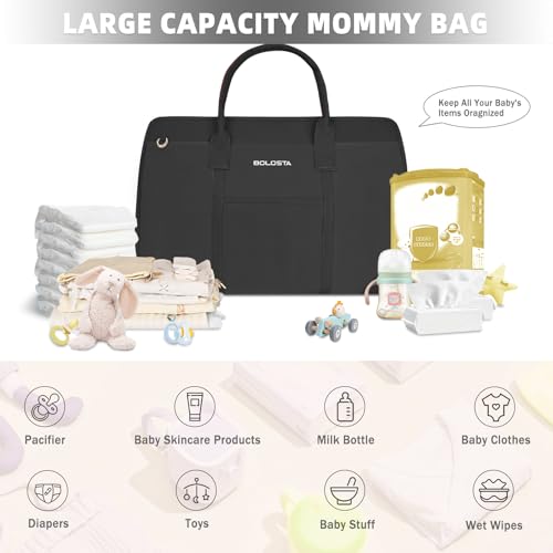 BOLOSTA Diaper Bag Tote with Changing Pad - Save Now - Image 6