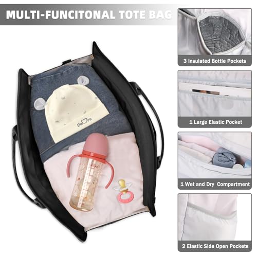 BOLOSTA Diaper Bag Tote with Changing Pad - Save Now - Image 8