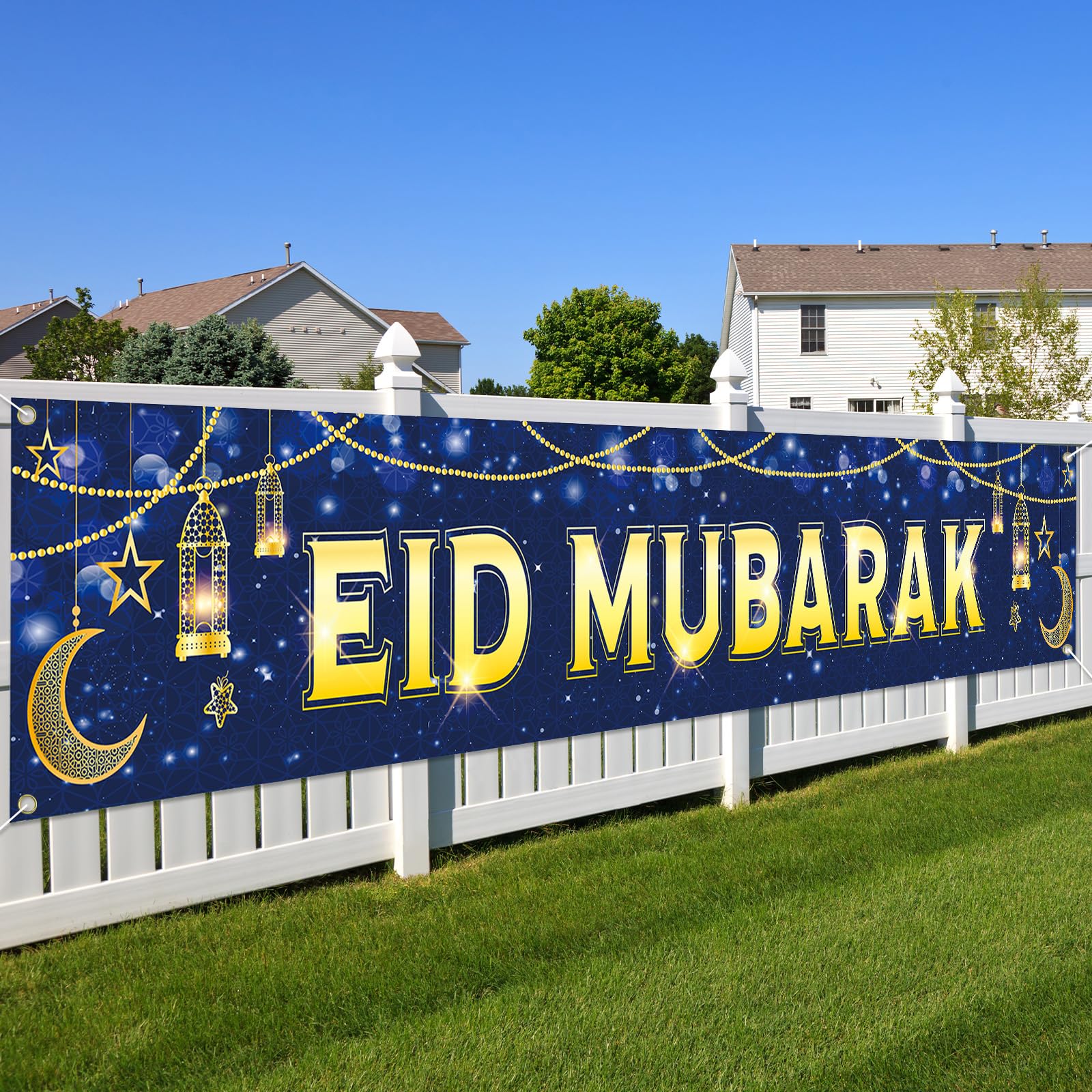 14% Off Large Eid Mubarak Banner Yard Sign 118x20 inches