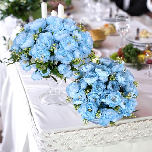 30% Off 8 Bundles Blue Artificial Peonies - Image 4