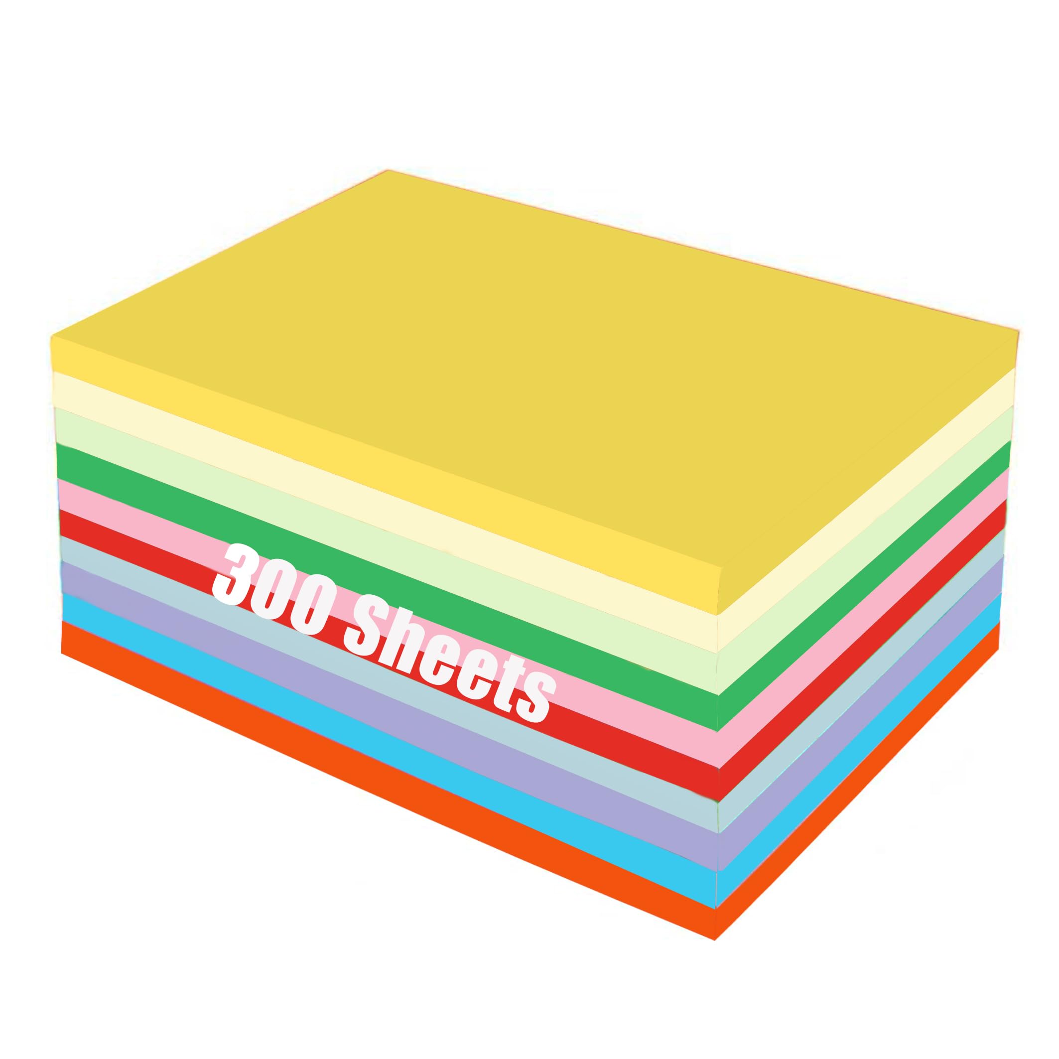 50% Off 300 Sheets A4 Colored Paper for Crafts & Office