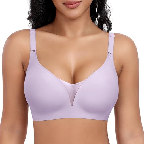 Wireless Lace V-Neck Bra for Women - Plus Size S-3XL - Image 2