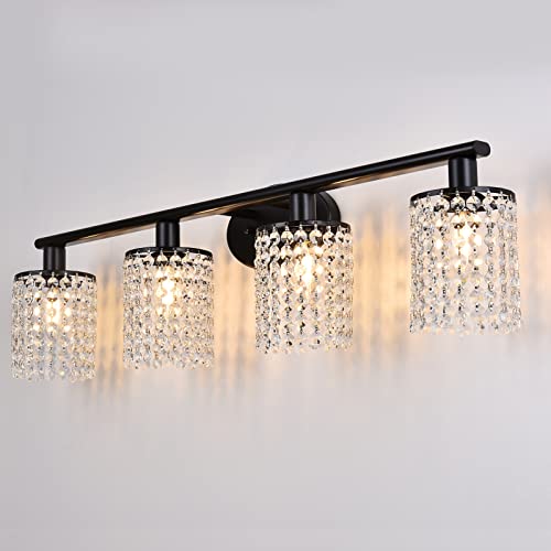 Save on Luburs 4-Light Crystal Black Vanity Light - Image 2