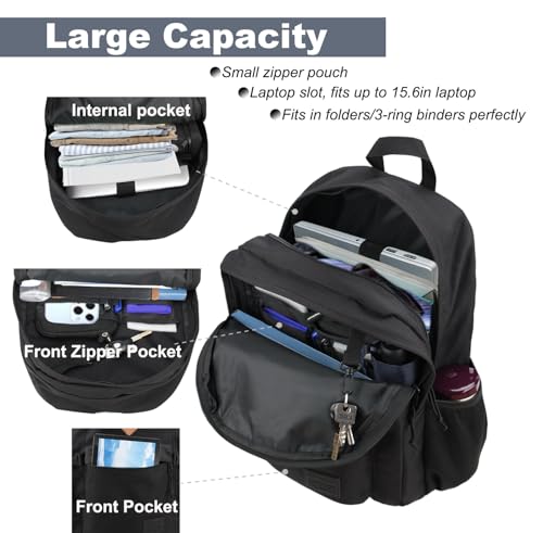 SUPACOOL Black Backpack: Durable & Spacious for School - Image 6