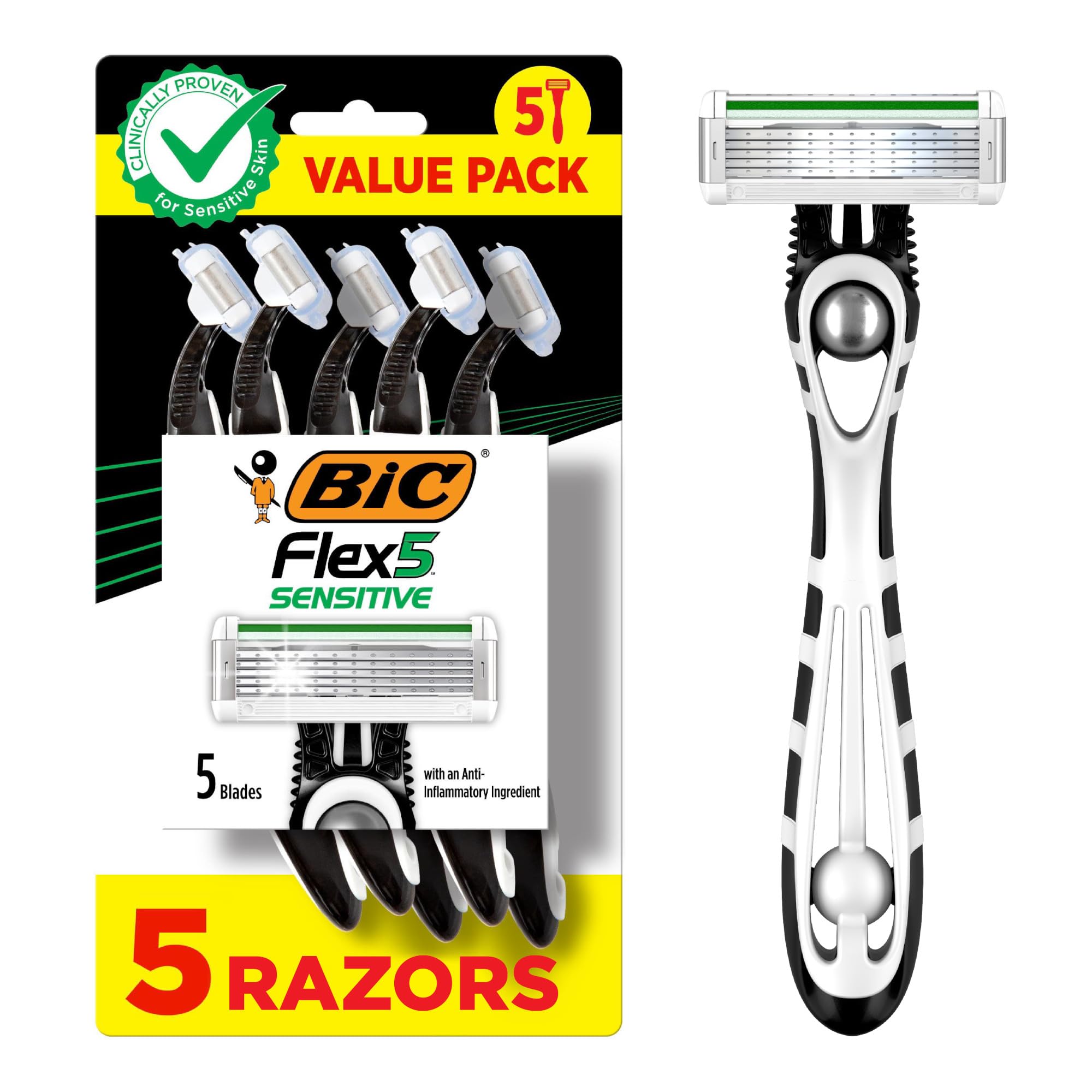 11% Off BIC Flex 5 Sensitive Men's Disposable Razors