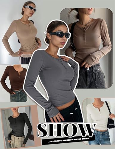 50% OFF Ekouaer Women's 3-Pack Long Sleeve Henley Shirts - Image 6