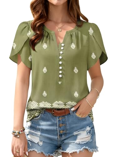 50% Off GUNEST Women's Boho V-Neck Blouses - Code: 8HHQ659V - Image 2