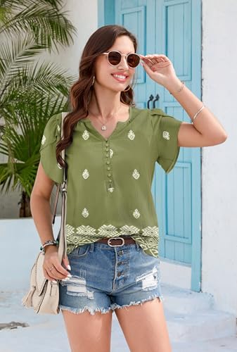 50% Off GUNEST Women's Boho V-Neck Blouses - Code: 8HHQ659V - Image 6