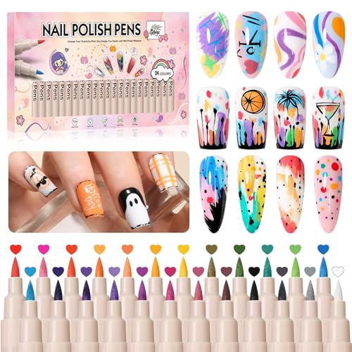 40% Off: 24 Colors Nail Art Pens Set for DIY Manicure - Image 2
