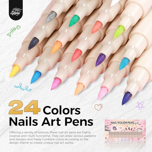 40% Off: 24 Colors Nail Art Pens Set for DIY Manicure - Image 3