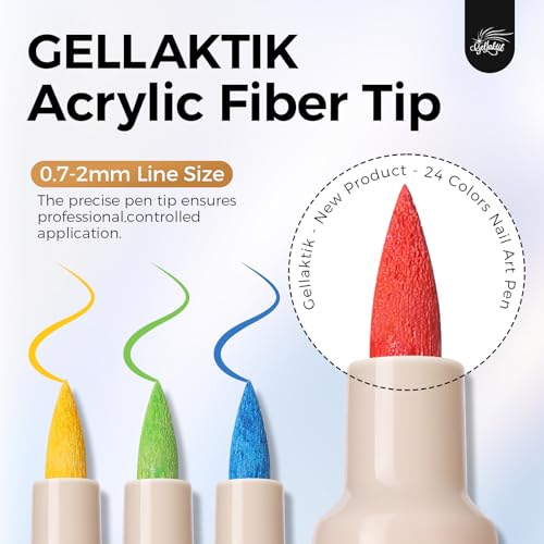 40% Off: 24 Colors Nail Art Pens Set for DIY Manicure - Image 4