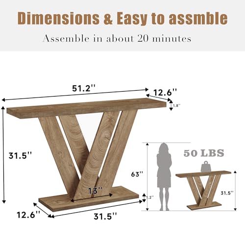 Save 50% on karlott 51" V-Shaped Console Table - Image 3