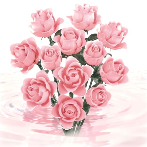 52% Off Pink Rose Bouquet Building Set for Adults - Image 2