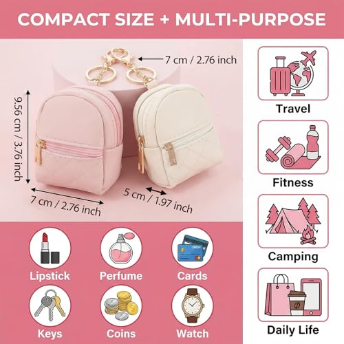 Save 35% on 2Pcs Mini Keychain Organizers for Lipstick & Cards - Image 4