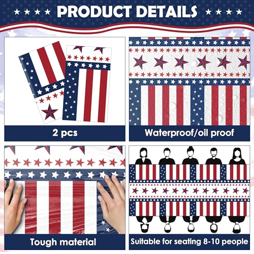 Patriotic Party Tablecloth: Save 50% with Code 9P8YUDPN - Image 4