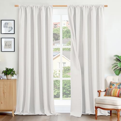 Greyish White Linen Blackout Curtains at $27.86 - Image 2