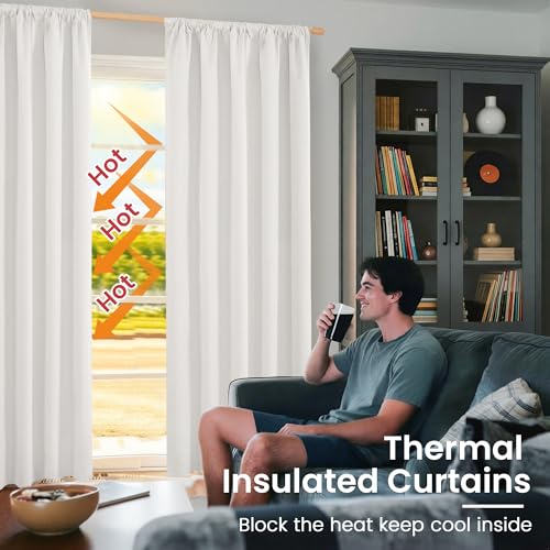 Greyish White Linen Blackout Curtains at $27.86 - Image 4