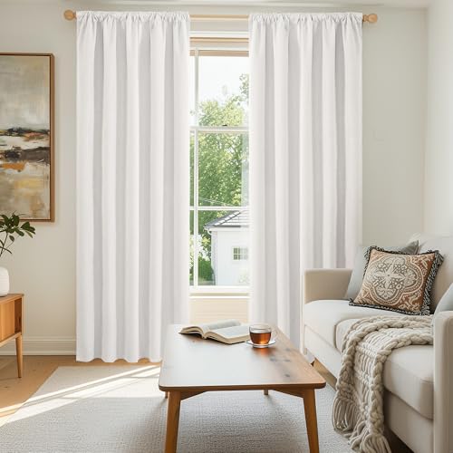 Greyish White Linen Blackout Curtains at $27.86 - Image 5