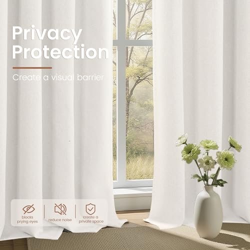 Greyish White Linen Blackout Curtains at $27.86 - Image 7