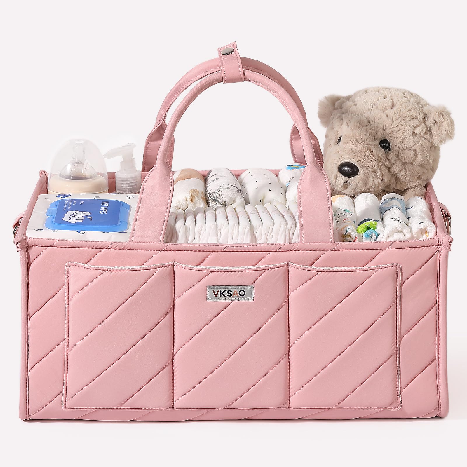 50% Off VKSAO Pink Diaper Caddy Organizer for Baby - Image 1