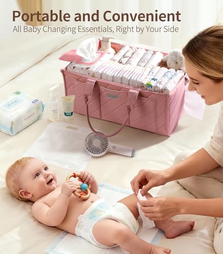 50% Off VKSAO Pink Diaper Caddy Organizer for Baby - Image 3