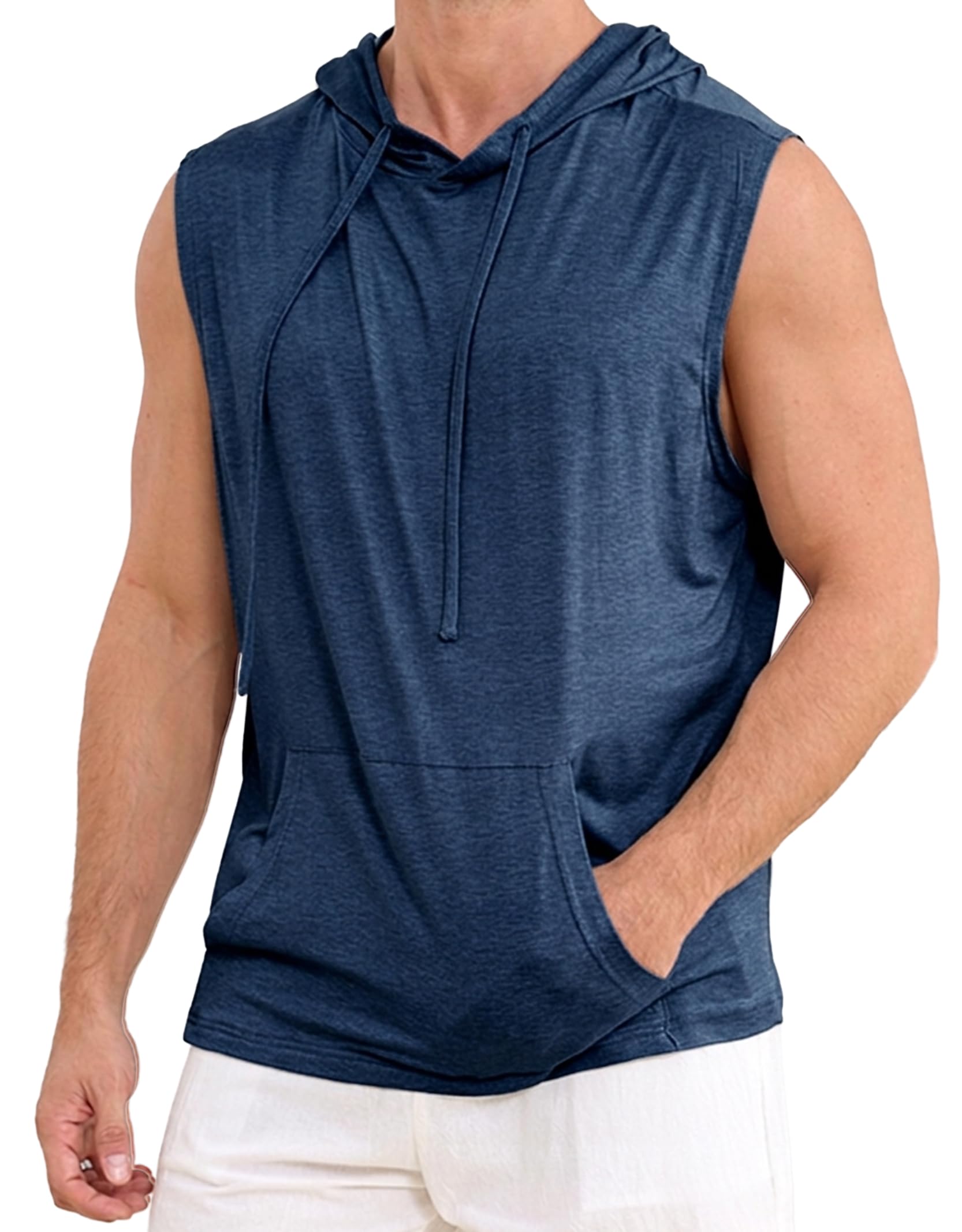50% Off Men's Sleeveless Hooded Athletic Tank Top - Image 1