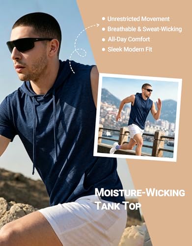 50% Off Men's Sleeveless Hooded Athletic Tank Top - Image 6