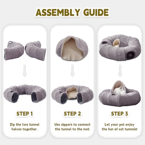 40% Off Cat Tunnel Bed with Hidden Play & Sleep Area - Image 6
