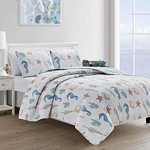 50% Off King Reversible Coastal Comforter Set - Image 3