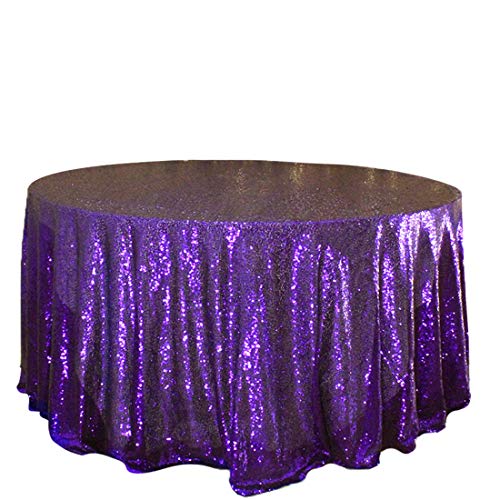 50% Off JYFLZQ Purple Sequin Tablecloth for Parties - Image 3