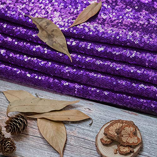 50% Off JYFLZQ Purple Sequin Tablecloth for Parties - Image 4