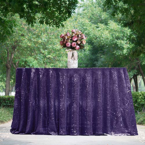 50% Off JYFLZQ Purple Sequin Tablecloth for Parties - Image 6