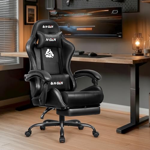 36% Off N-GEN GAMING Ergonomic Gaming Chair with Footrest - Image 3