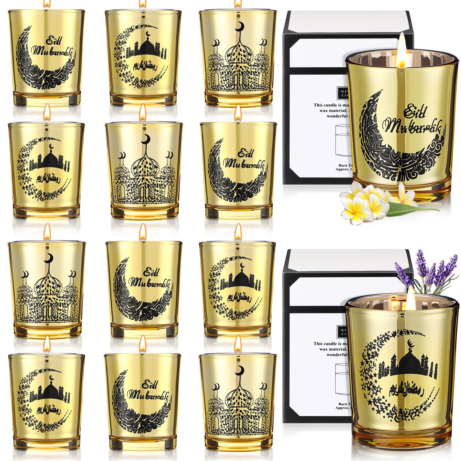 65% Off 12 Pcs Ramadan Scented Candle Gift Set - Image 1