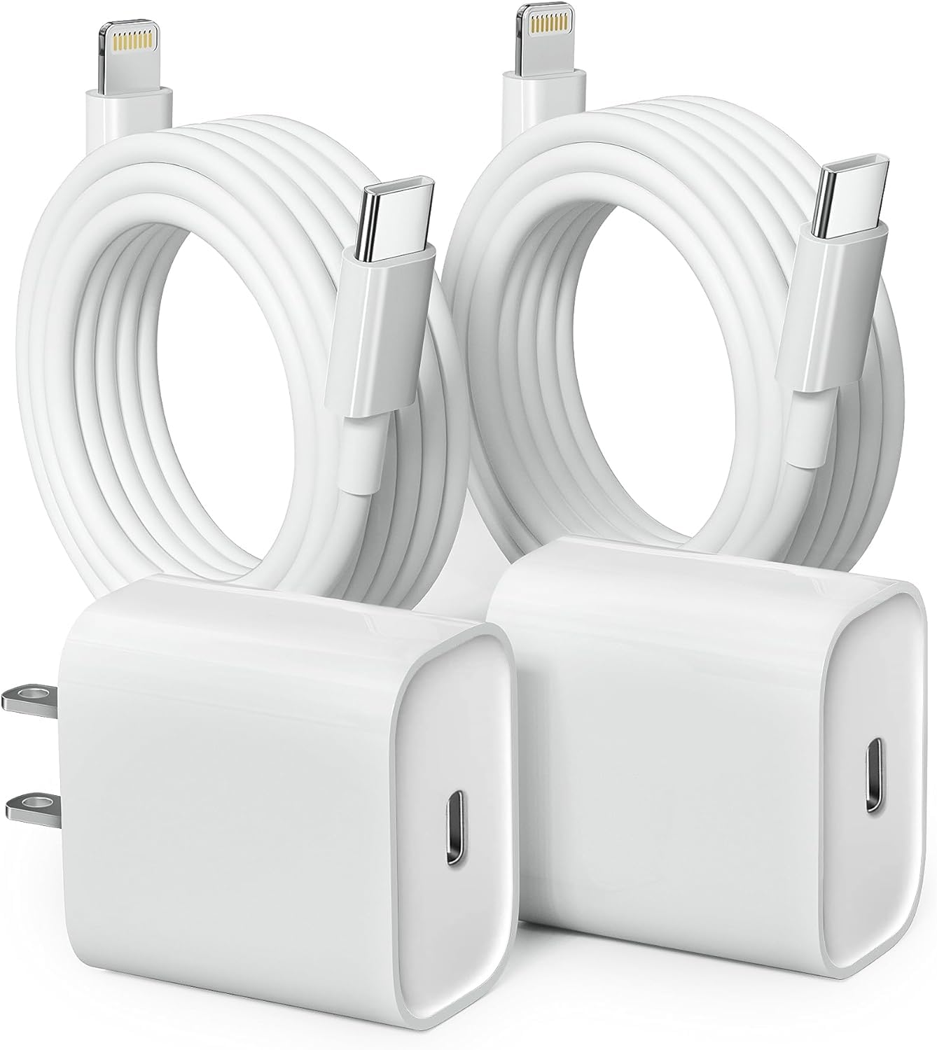 2-Pack 20W Fast Charging Block with 6FT Cable - 55% Off - Image 1