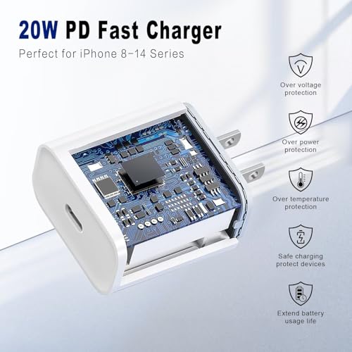 2-Pack 20W Fast Charging Block with 6FT Cable - 55% Off - Image 3