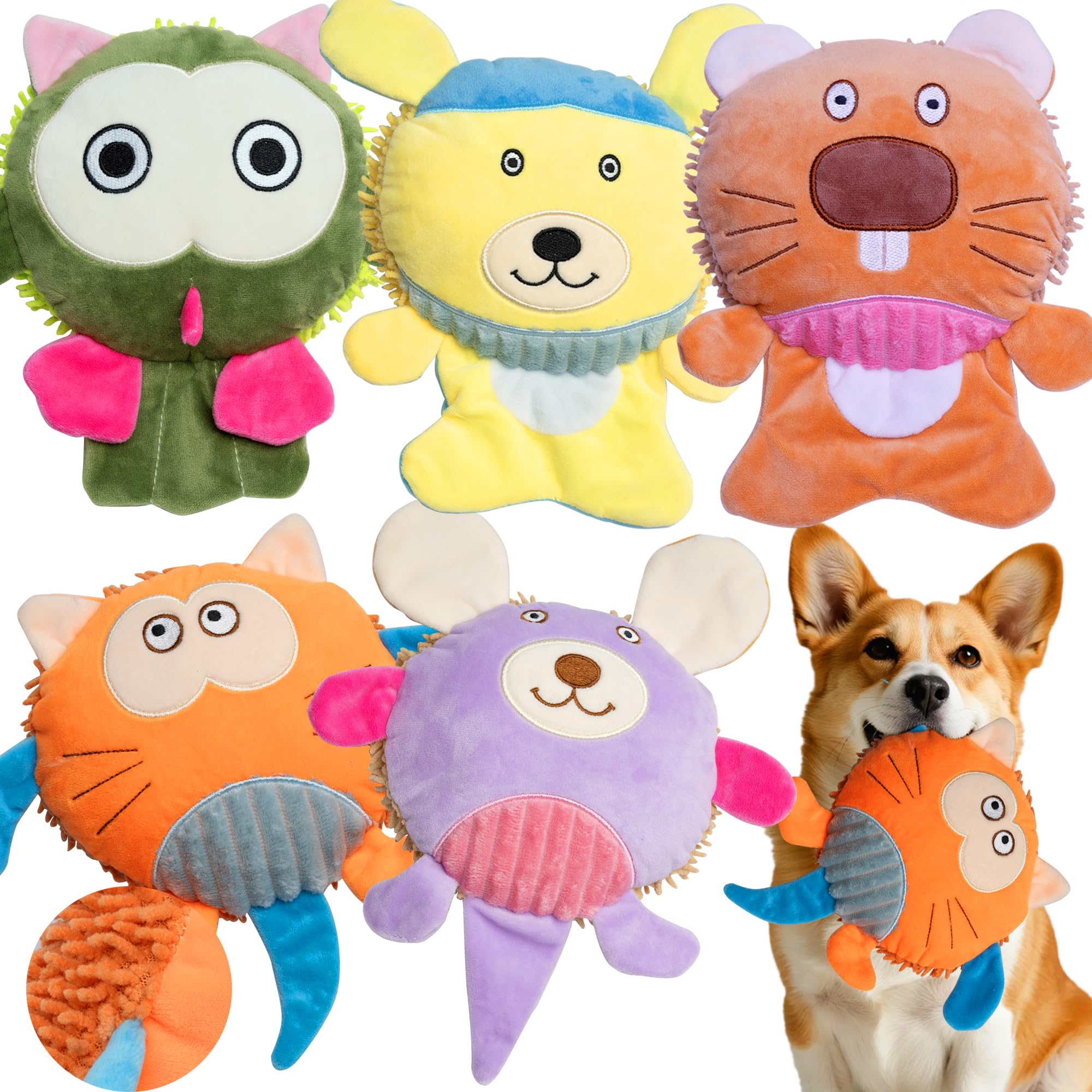50% Off 5-Pack Squeaky Dog Toys for Small to Large Dogs - Image 1