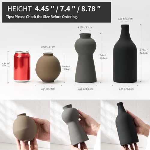 50% Off PORCER Ceramic Vase Set of 3 - Nordic Home Decor - Image 3