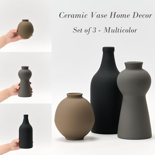 50% Off PORCER Ceramic Vase Set of 3 - Nordic Home Decor - Image 4